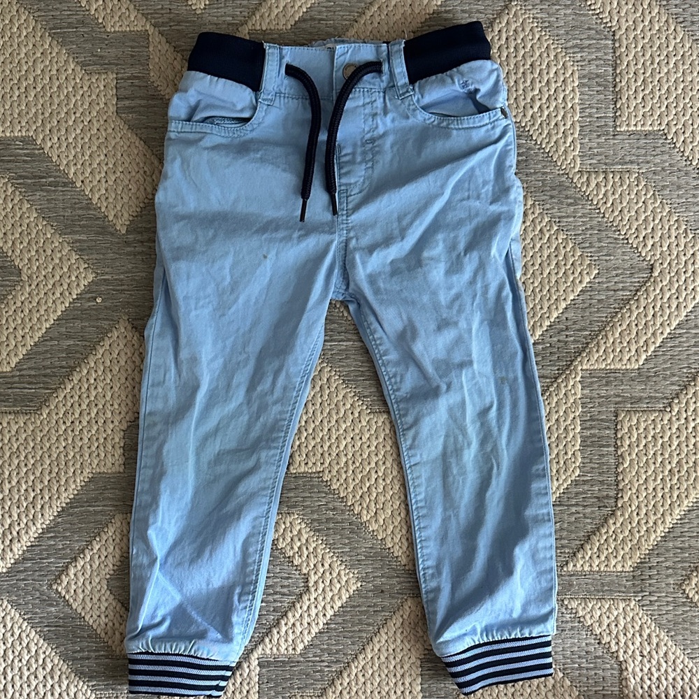 Mayoral Light Blue Kids Joggers with Navy Accents